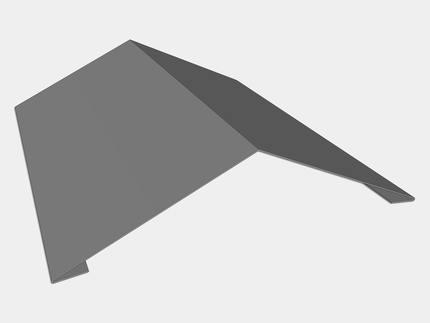 G90 Galvanized Steel Ridge Cap Roof Flashing