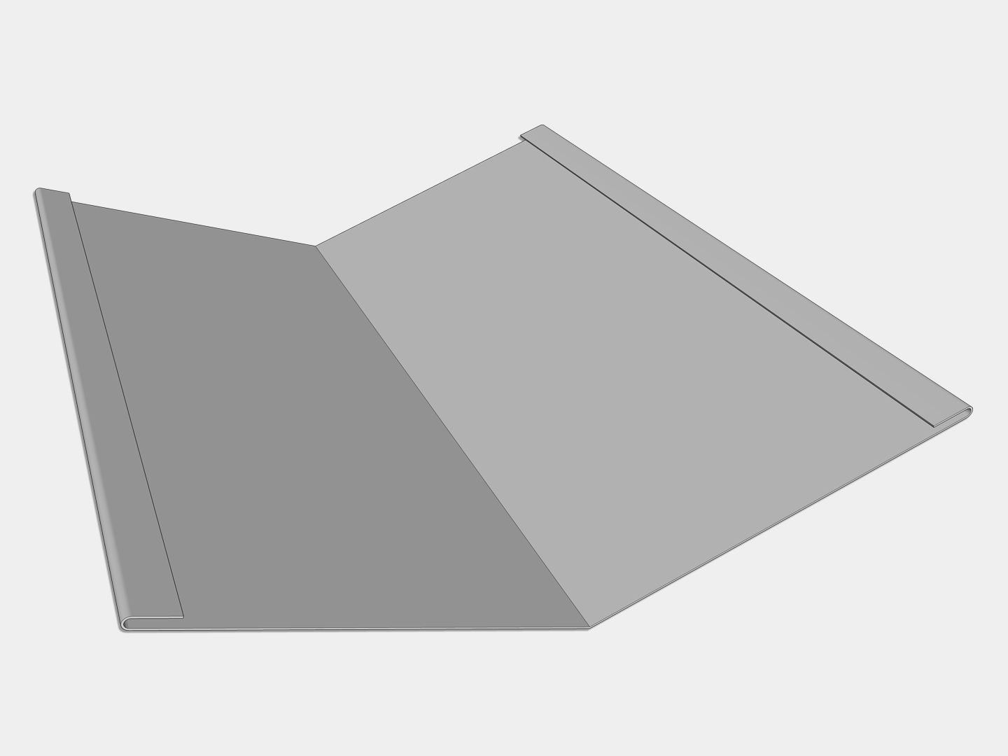 Freedom Gray Standard Roof Valley Flashing Freedom Gray Standard Roof Valley Flashing