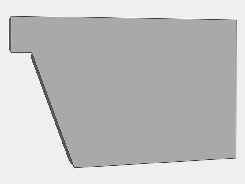 F-Style Industrial G90 Galvanized Steel Box Gutter Left / Right End Cap