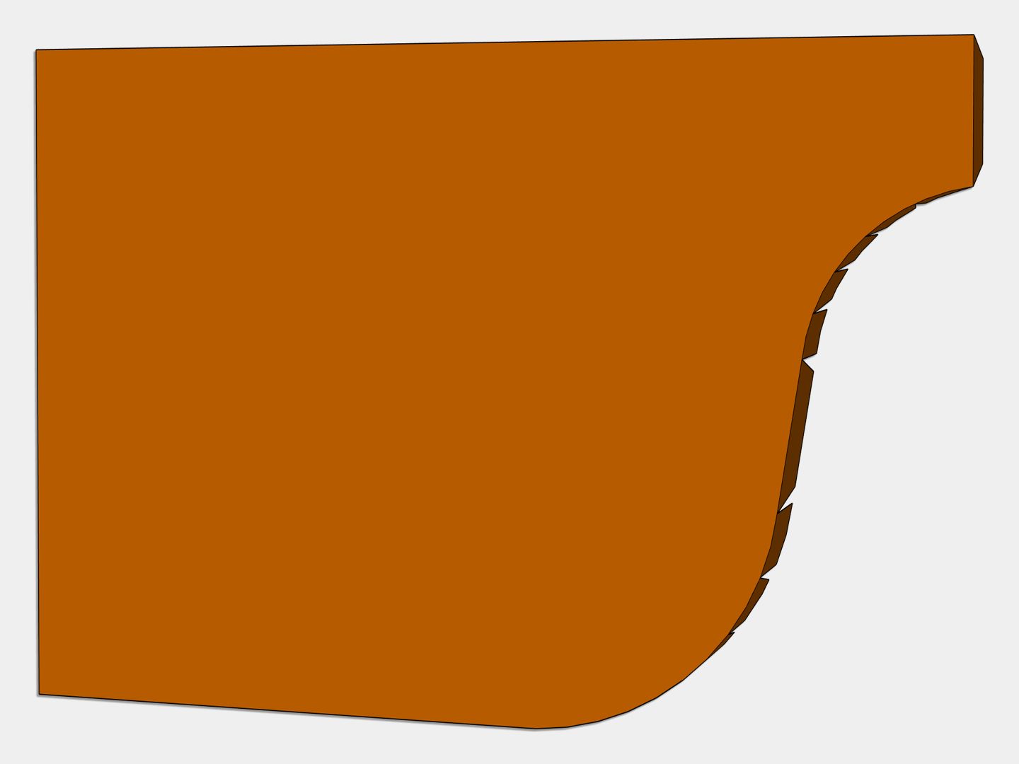 L-Style Brownstone Copper Gutter Left / Right End Cap L-Style Brownstone Copper Gutter Left / Right End Cap