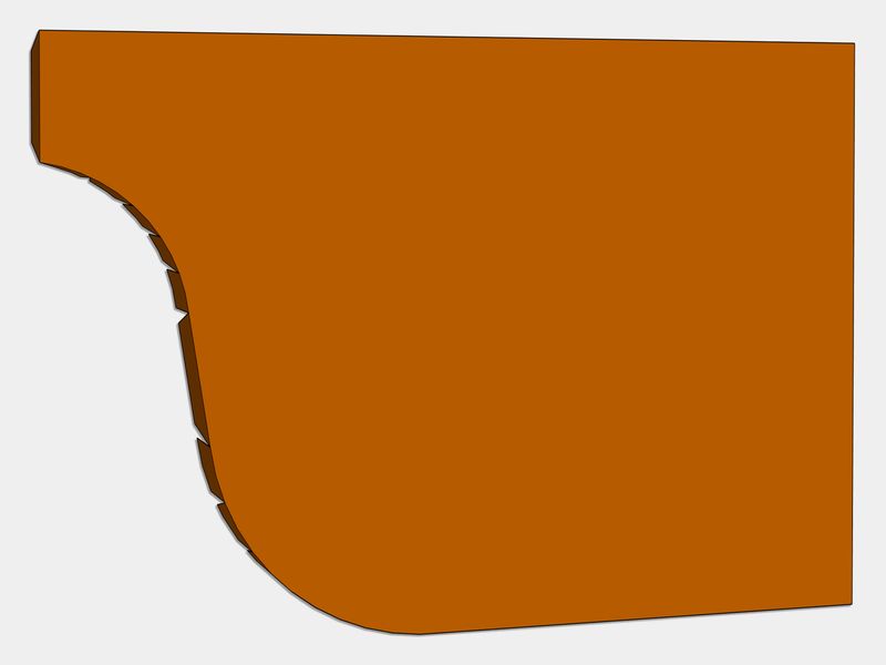 L-Style Brownstone Copper Gutter Left / Right End Cap
