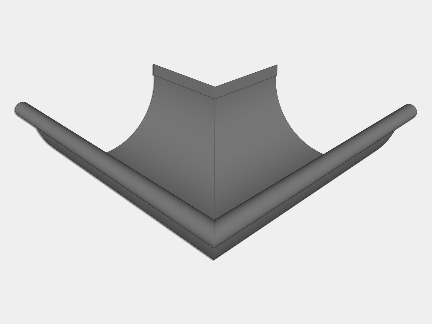 Lead Coated Copper Half Round Gutter Outside Miter