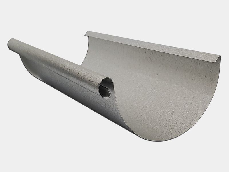 Euro Bead Galvanized Steel Half Round Gutter