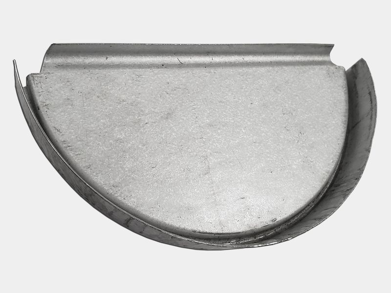 Half Round G90 Galvanized Steel Gutter End Cap