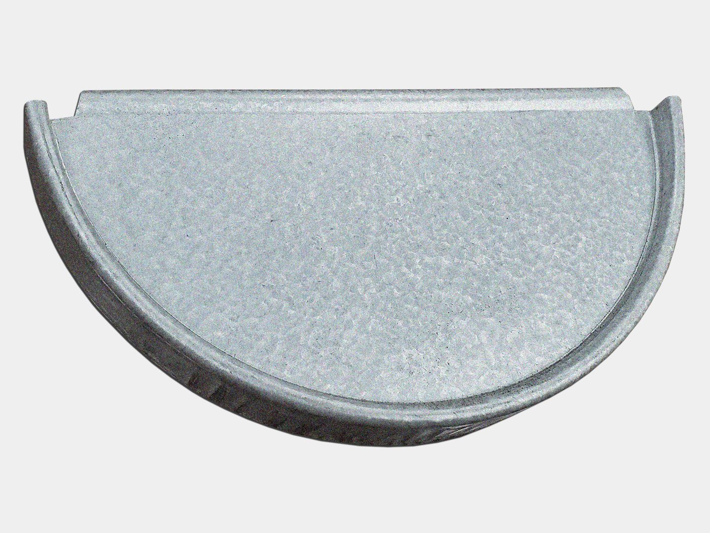 Half Round Freedom Gray Gutter Universal End Cap