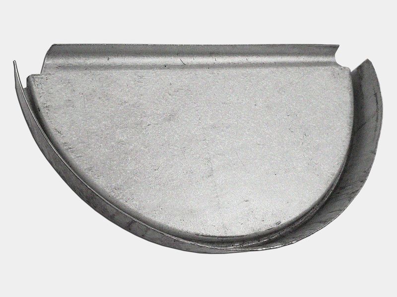 Half Round Freedom Gray Gutter Universal End Cap