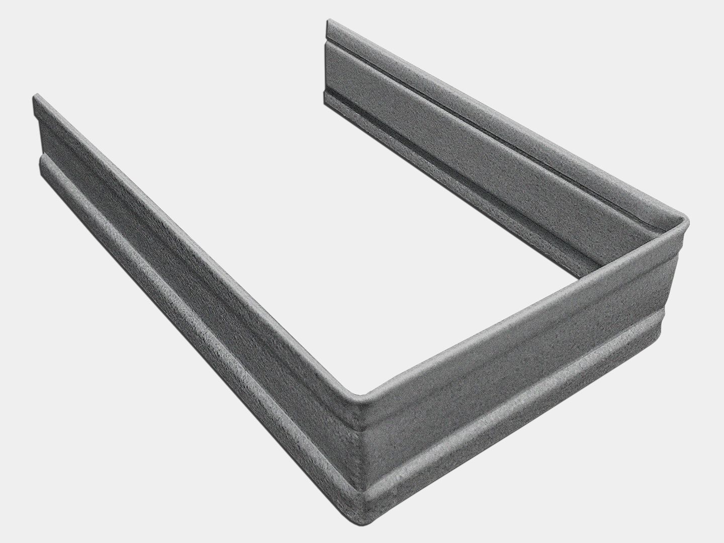 Plain Square Freedom Gray Downspout Strap Plain Square Freedom Gray Downspout Strap