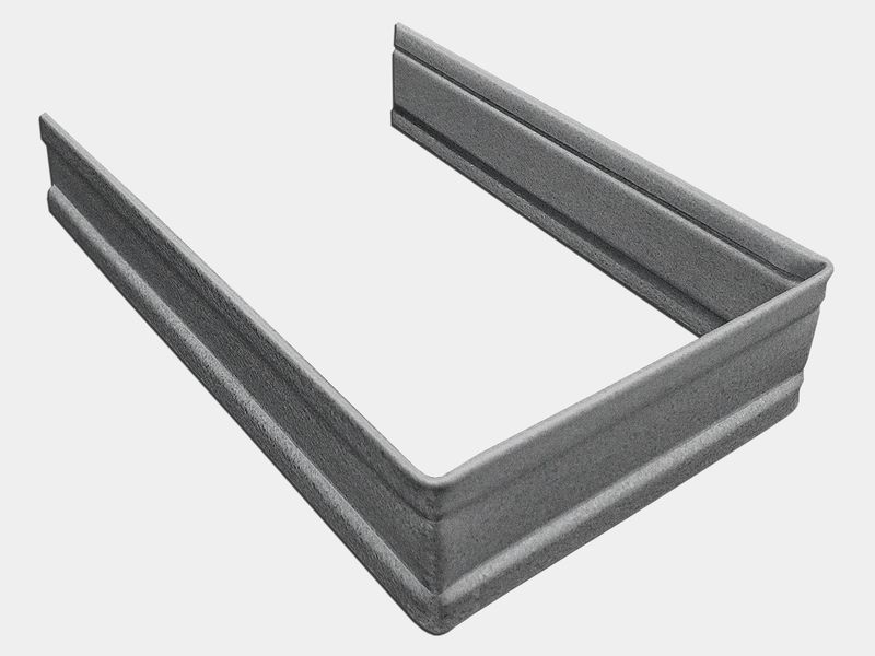 Plain Square Freedom Gray Downspout Strap