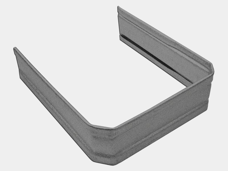 Corrugated Square Freedom Gray Downspout Strap