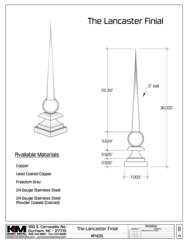 The Lancaster Finial