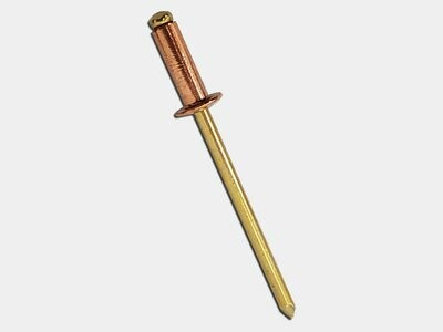 1/8 1/8" Copper Blind Pop Rivets with Brass Mandrel