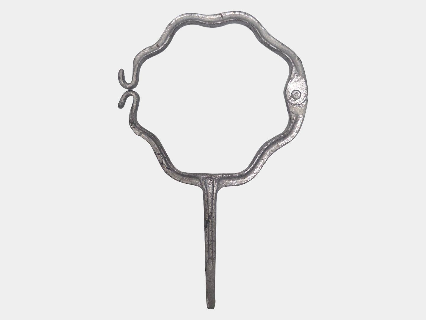 Round Corrugated Downspout Hook - Lead Coated Copper Coated