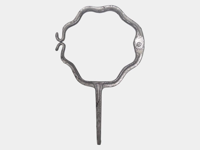 Round Corrugated Downspout Hook - Lead Coated Copper Coated
