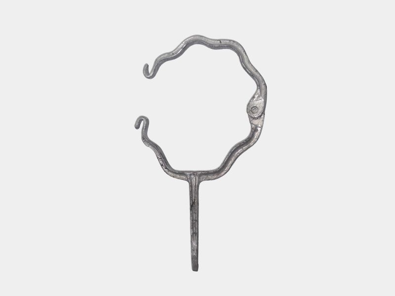 Round Corrugated Downspout Hook - Lead Coated Copper Coated