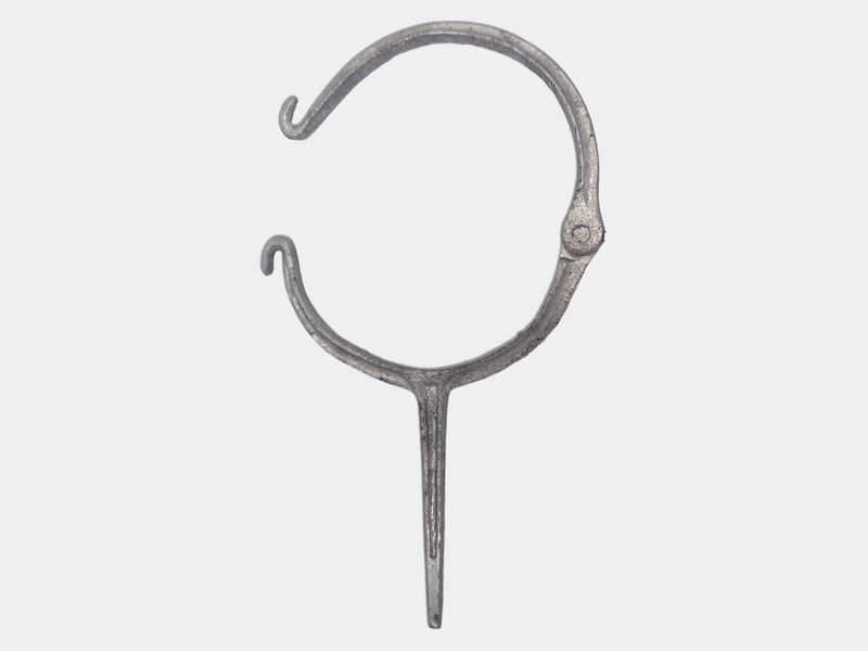 Plain Round Downspout Hook - Lead Coated Copper Coated