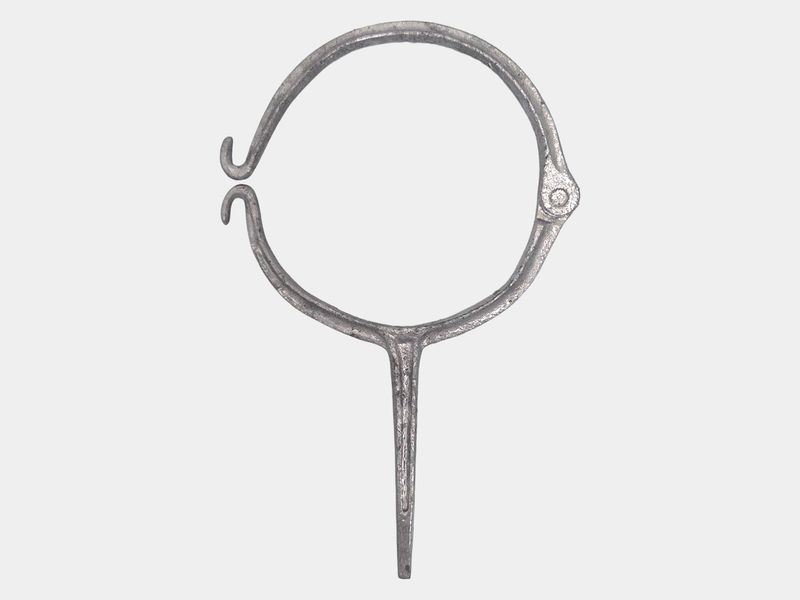 Plain Round Downspout Hook - Lead Coated Copper Coated