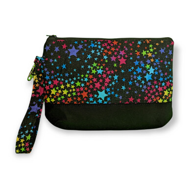 Rainbow Stars Women&#39;s Wristlet Wallet Clutch