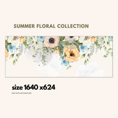 Summer Floral Facebook cover template