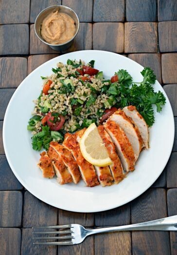 Hummus Crusted Chicken