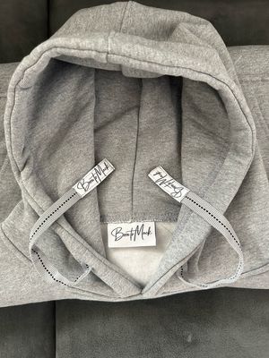 BORN TO MACK HEAVY DUTY GREY HOODIE