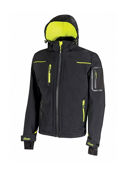 U-POWER FU187BC GIACCA SOFTSHELL SPACE COLORE BLACK CARBON