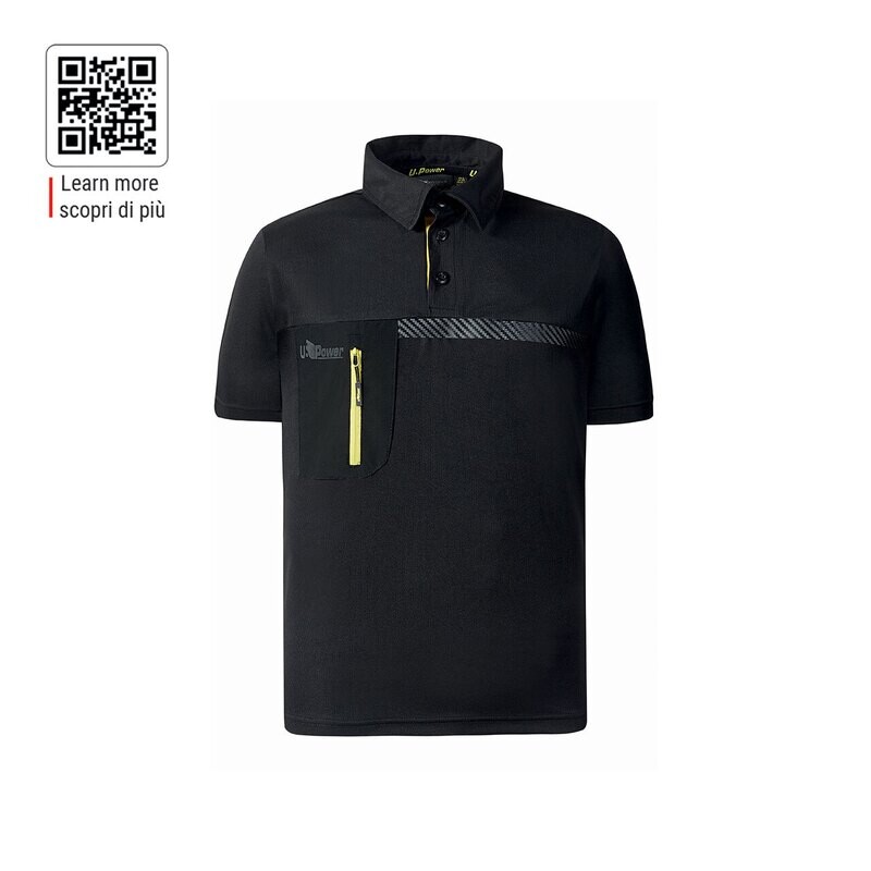 U-POWER POLO UOMO LIBRA FU249BC COLORE BLACK CARBON