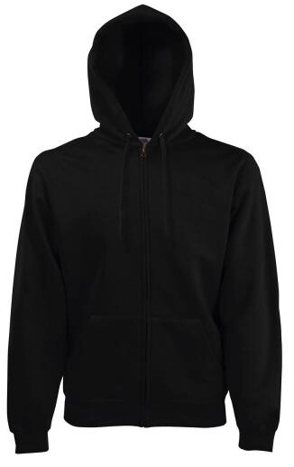 FRUIT OF THE LOOM FELPA C/CAPPUCCIO ZIP INTERA F62062 COLORE NERO ( disponibile in 5/7 gg. richiedici informazioni)