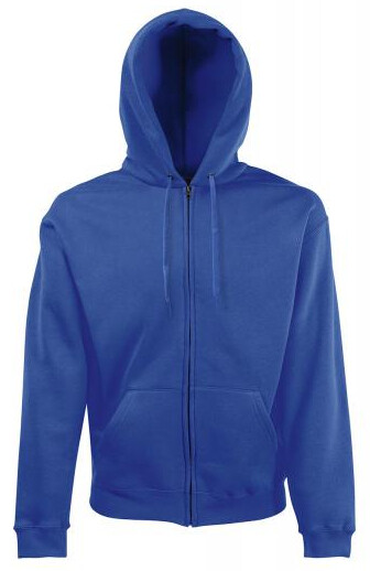 FRUIT OF THE LOOM FELPA C/CAPPUCCIO ZIP INTERA F62062 COLORE ROYAL ( disponibile in 5/7 gg. richiedici informazioni)