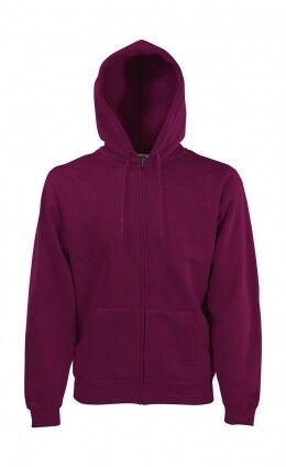 FRUIT OF THE LOOM FELPA C/CAPPUCCIO ZIP INTERA F62062 COLORE BURGUNDY ( disponibile in 5/7 gg. richiedici informazioni)