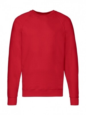 FRUIT OF THE LOOM FELPA GIROCOLLO LEGGERA F62138 COLORE ROSSO ( disponibile in 5/7 gg. richiedici informazioni)