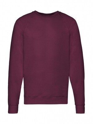 FRUIT OF THE LOOM FELPA GIROCOLLO LEGGERA F62138 COLORE BURGUNDY ( disponibile in 5/7 gg. richiedici informazioni)