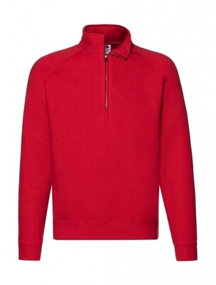 FRUIT OF THE LOOM FELPA 1/2 ZIP F62032 COLORE ROSSO ( disponibile in 5/7 gg. richiedici informazioni)