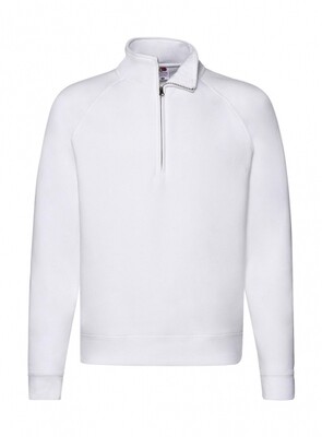 FRUIT OF THE LOOM FELPA 1/2 ZIP F62032 COLORE BIANCO ( disponibile in 5/7 gg. richiedici informazioni)