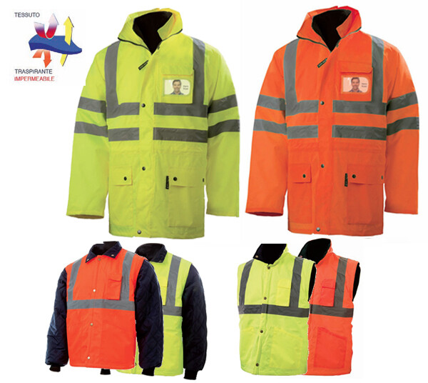 260 PARKA ALTA VISIBILITA' TRIPLO USO  COLORE GIALLO