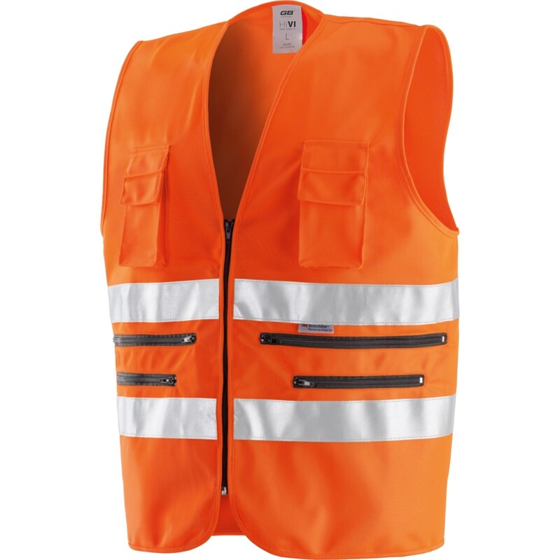 422018 GILET ALTA VISIBILITA' MULTITASCHE ARANCIO