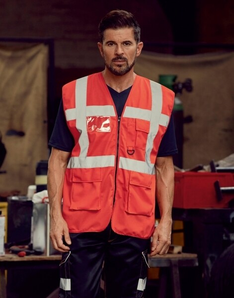42177 GILET ALTA VISIBILITA' MULTITASCHE COLORE ARANCIO
