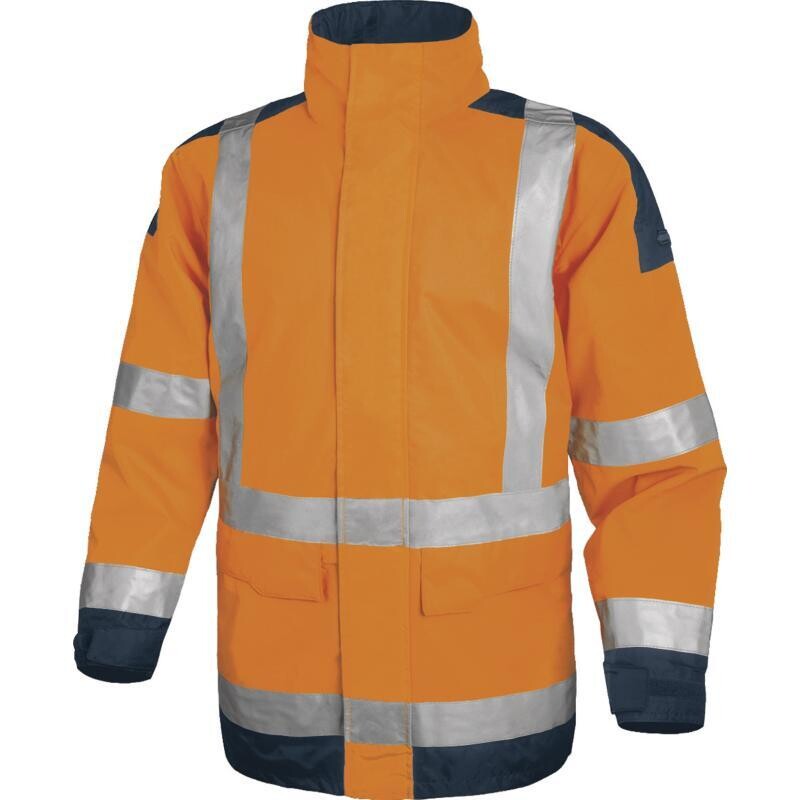 PARKA ALTA VISIBILITÀ POLIESTERE SPALMATO PU EASY COLORE ARANCIO/BLU