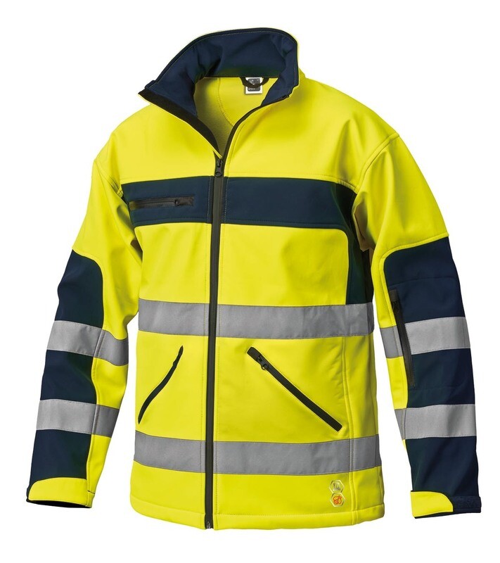 25GB0399 GIUBBINO SOFTSHELL ALTA VISIBILITA' GIALLO/BLU