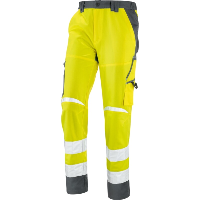 436347 Pantaloni alta visibilità  POSTUMIA COLORE GIALLO/GRIGIO