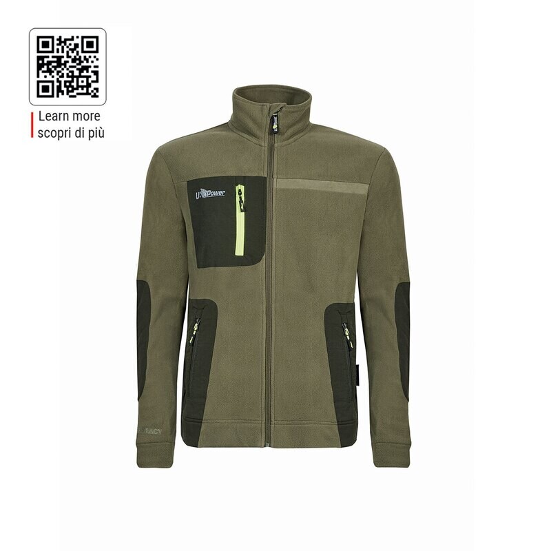 U-POWER FU225 VENUS FELPA IN MICROPILE POLARTEC COLORE BURNT OLIVE