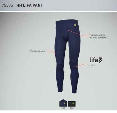HELLY HANSEN 75505 PANTALONE INTIMO LIFA NERO