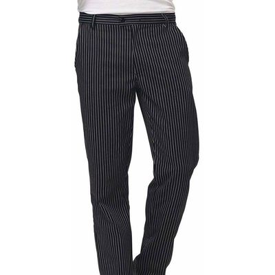 PANTALONI DENZEL NERI CON RIGHE BIANCHE