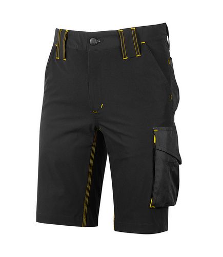 U-POWER MERCURY Bermuda in tessuto U-4 BLACK CARBON