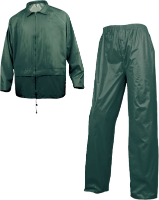 EN400 COMPLETO DA PIOGGIA POLIESTERE/PVC VERDE