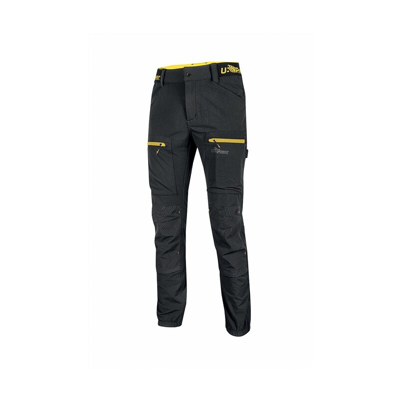 PANTALONI U-POWER DA LAVORO STRETCH IN TESSUTO U-4 FU267 COL BLACK CARBON