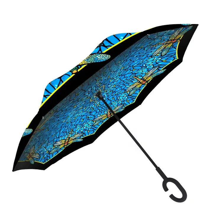 RainCaper Tiffany Dragonfly Reverse Umbrella
