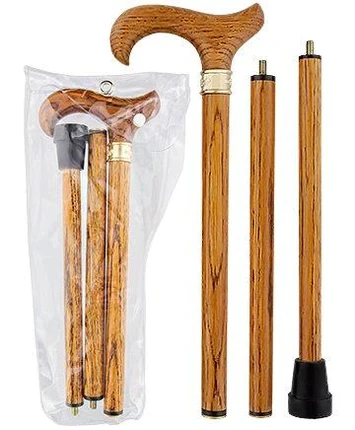 Royal Canes Oak 3 Piece Folding Cane