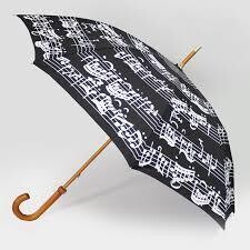 Soake Black Umbrella With White Notes