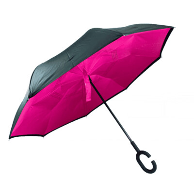 Soake Inside Out Plain Pink Umbrella