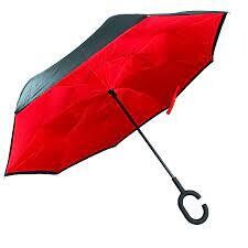 Soake Inside Out Plain Red Umbrella